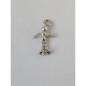 Sterling Silver Movable Beaded Boy Pendant